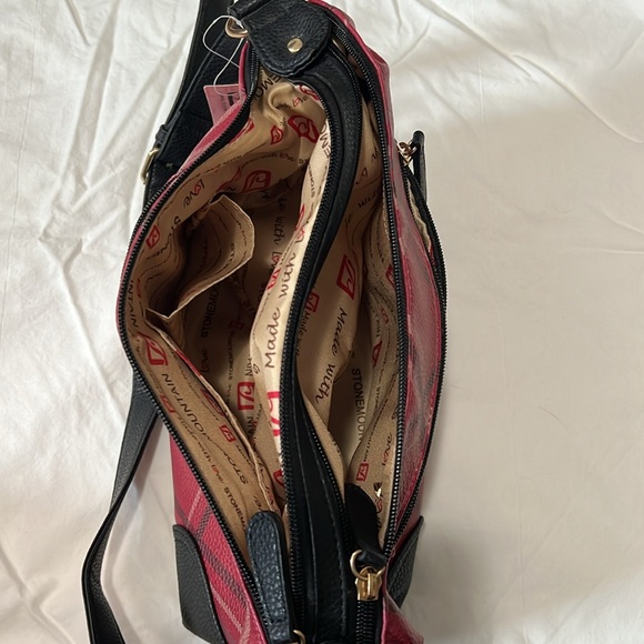 Highland Plaid Bonded Leather Purse - Picture 3 of 10